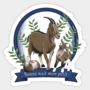 Mother Goat and her kids Sticker